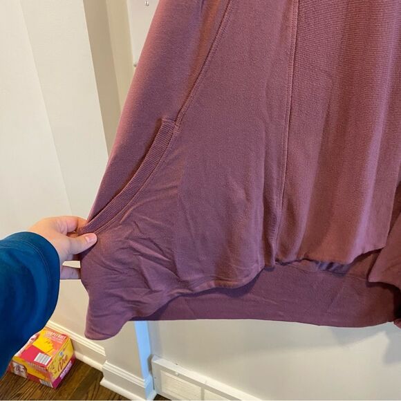 Athleta Pranyama restore wrap cardigan women’s large tawny rose pockets nirvana - Picture 13 of 16